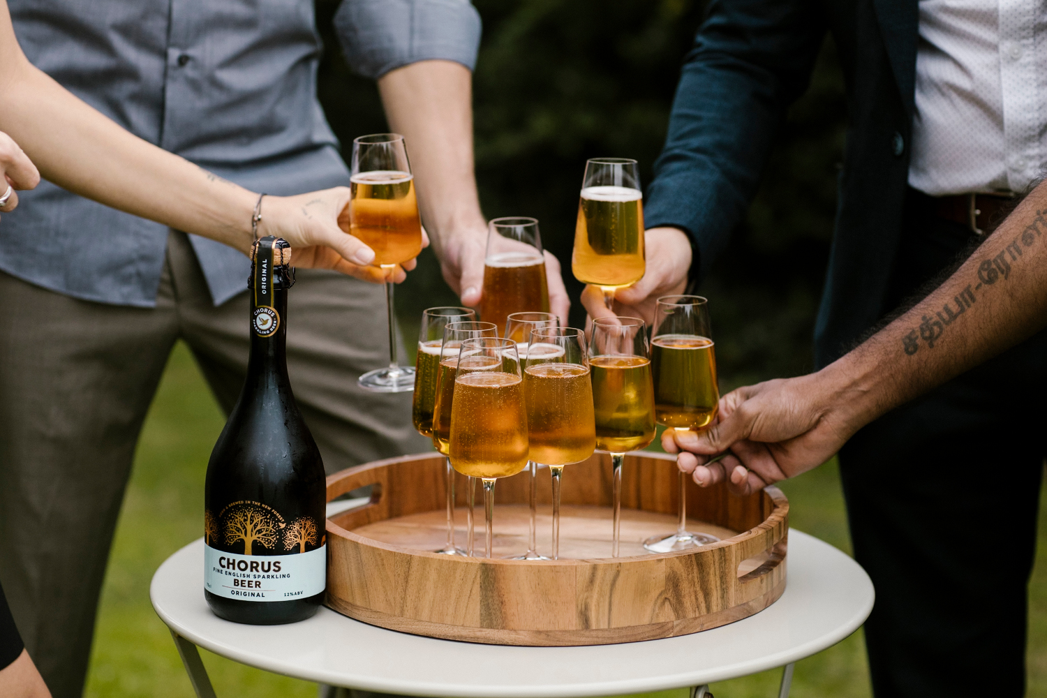 Chorus Beer in flutes